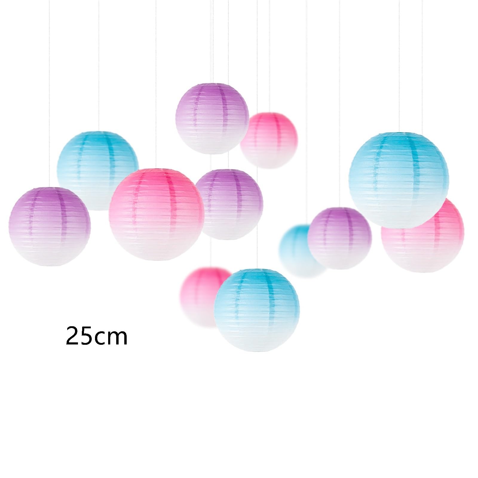 Lampion, Latarnie papierowe dekoracyjne okrągłe wiszące urodziny wesele(Pink)