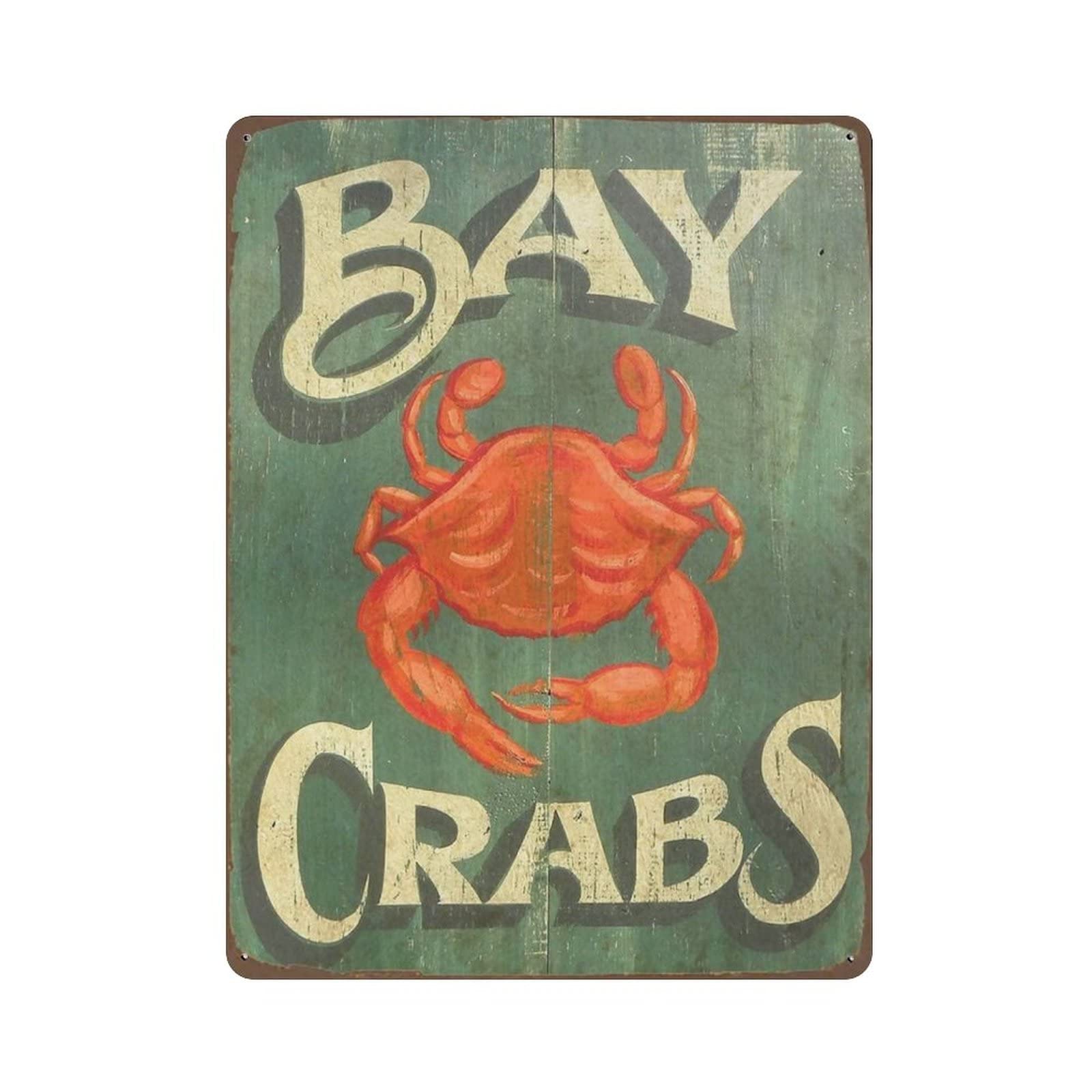 AOOEDM Crab Shack Vintage Metal Tin Sign for Home Coffee Shop Office Wall Art Metal Poster Garage Decor Man Cave Sign Inspirational Quote Wall Decor