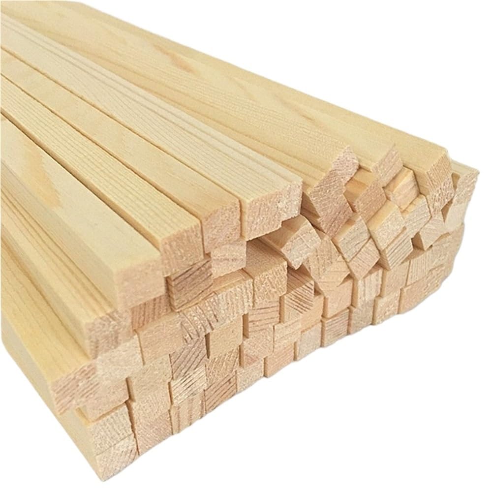 Tasselli quadrati in legno, 25 pezzi di strisce di legno di balsa, barre di legno grezzo 200x(1,5-7) mm for modelli di aeroplani e barche fai da te(200x7x7mm)