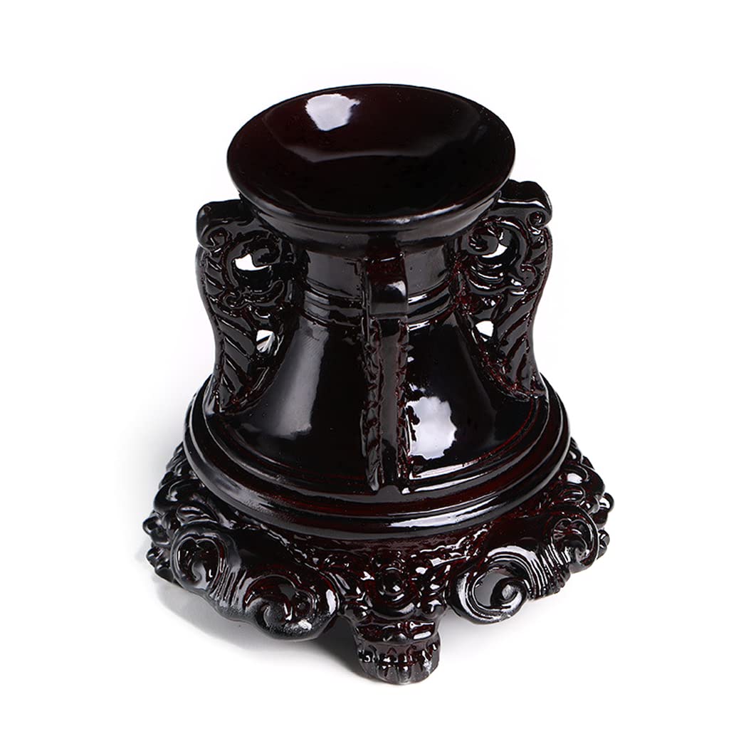 Fengtaike Black Sphere Holder/Crystal Ball Display Stand, Resin, 2.17" Diameter X 3.94" Height, Perfect For Spheres, Crystals, And Decorative Eggs