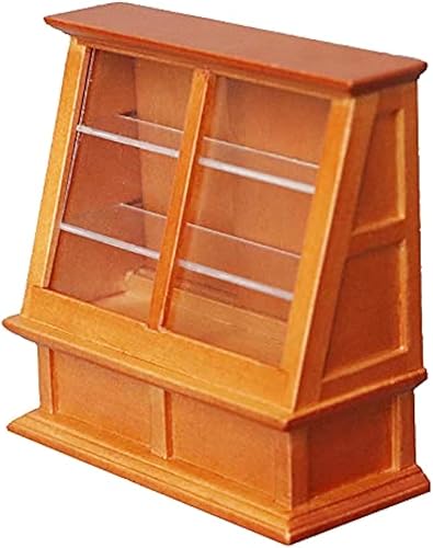 Gabinete de casa de muñecas, Tienda de pasteles, Tienda de comestibles, Muebles de decoración en miniatura, estantes de panadería, accesorios de