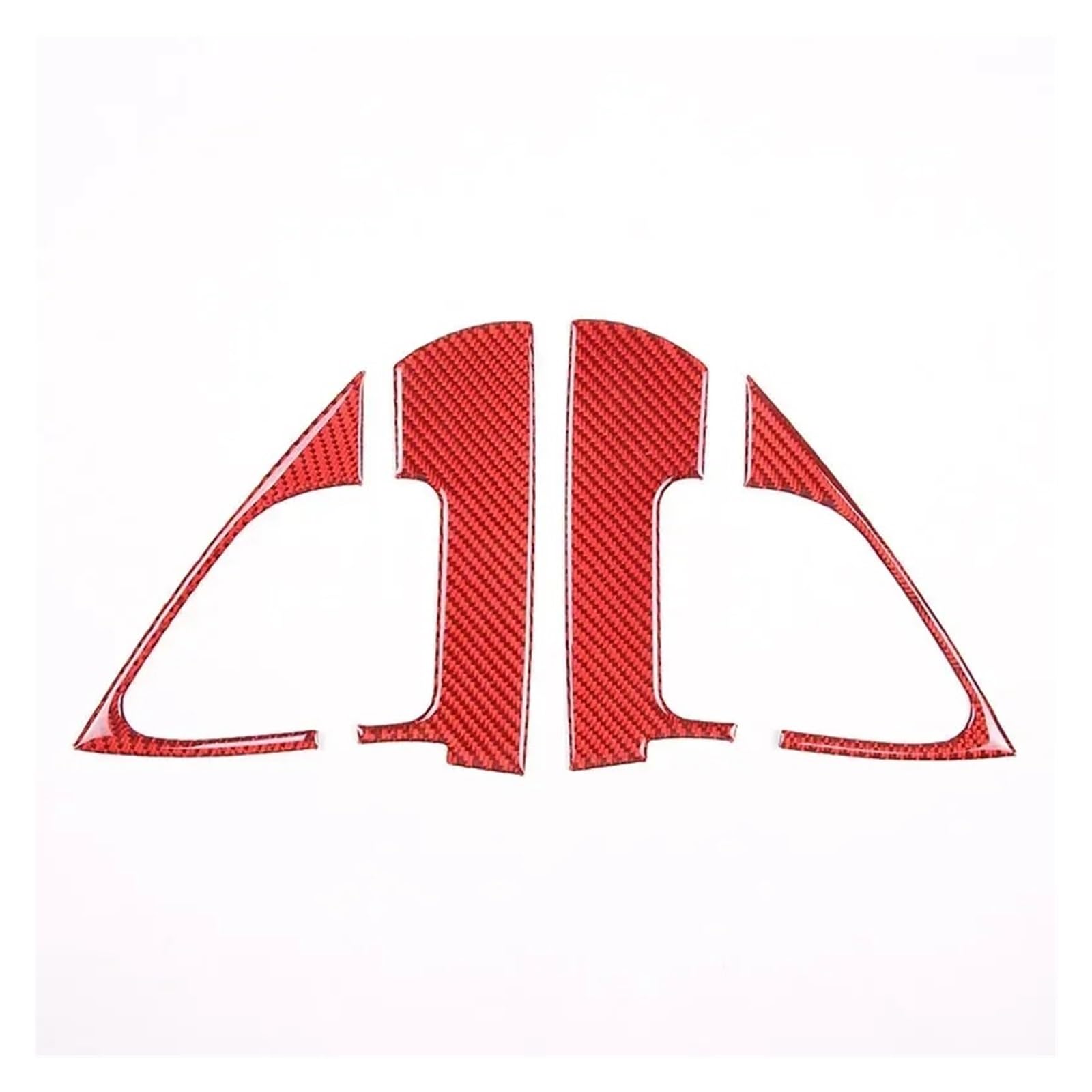 Car Accessory for BMW 3 Series E90 2005-2012 Soft Carbon Fiber Interior Car A-Pillar Speaker Panel Sticker Protection Accessories 2 Pieces Interior Mouldings(Red)