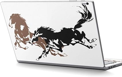 Amazon Co Jp Igsticker Surface Book2 Book3 15inch 専用 スキンシール サーフェス ブック 15インチ用 シール アニマル 馬 イラスト 黒 ブラック ブラウン Electronics