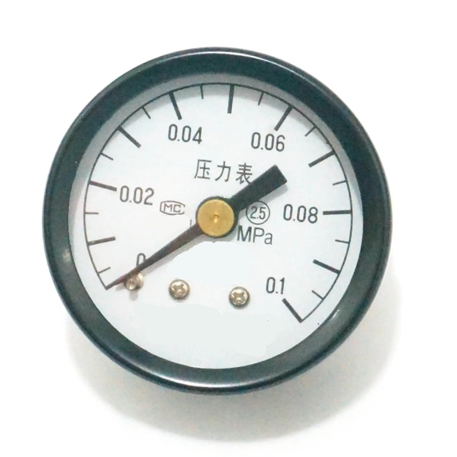 Manomètre, diamètre 40 mm, Montage axial, Plage M10x1, 0,1-25 Mpa, manomètre de compresseur d'air pneumatique (Couleur : 0-1 MPa) (Couleur : 0,25 MPa)