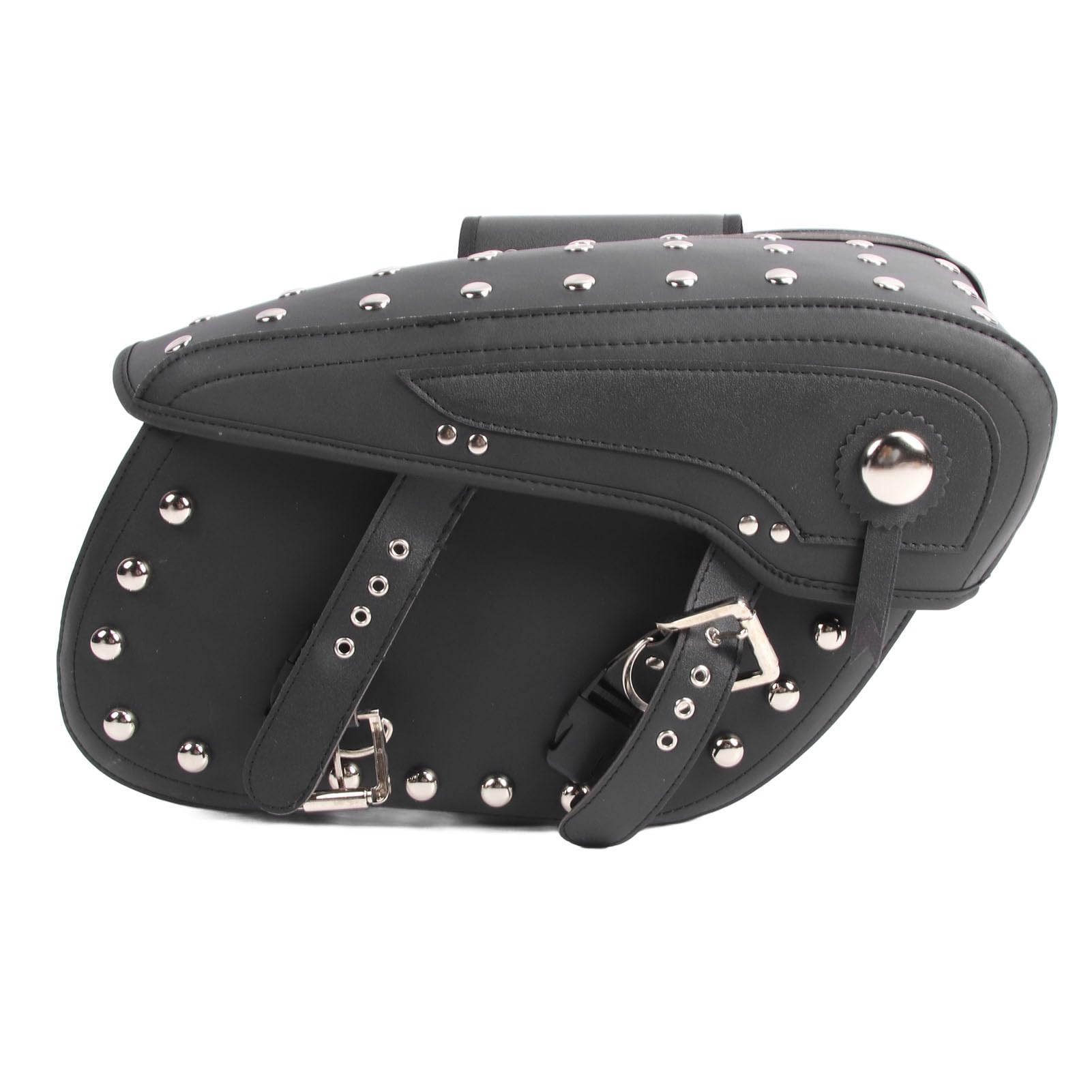 Drfeify Torba Podsiodłowa Motocykla Skóra PVC Boczna Torba Podsiodłowa Motocykla 2 szt. 44 X 18 X 32 Cm Lekka Klamra do Przechowywania na Zamek Błyskawiczny dla Kierowców Retro Cruiserów Podróże