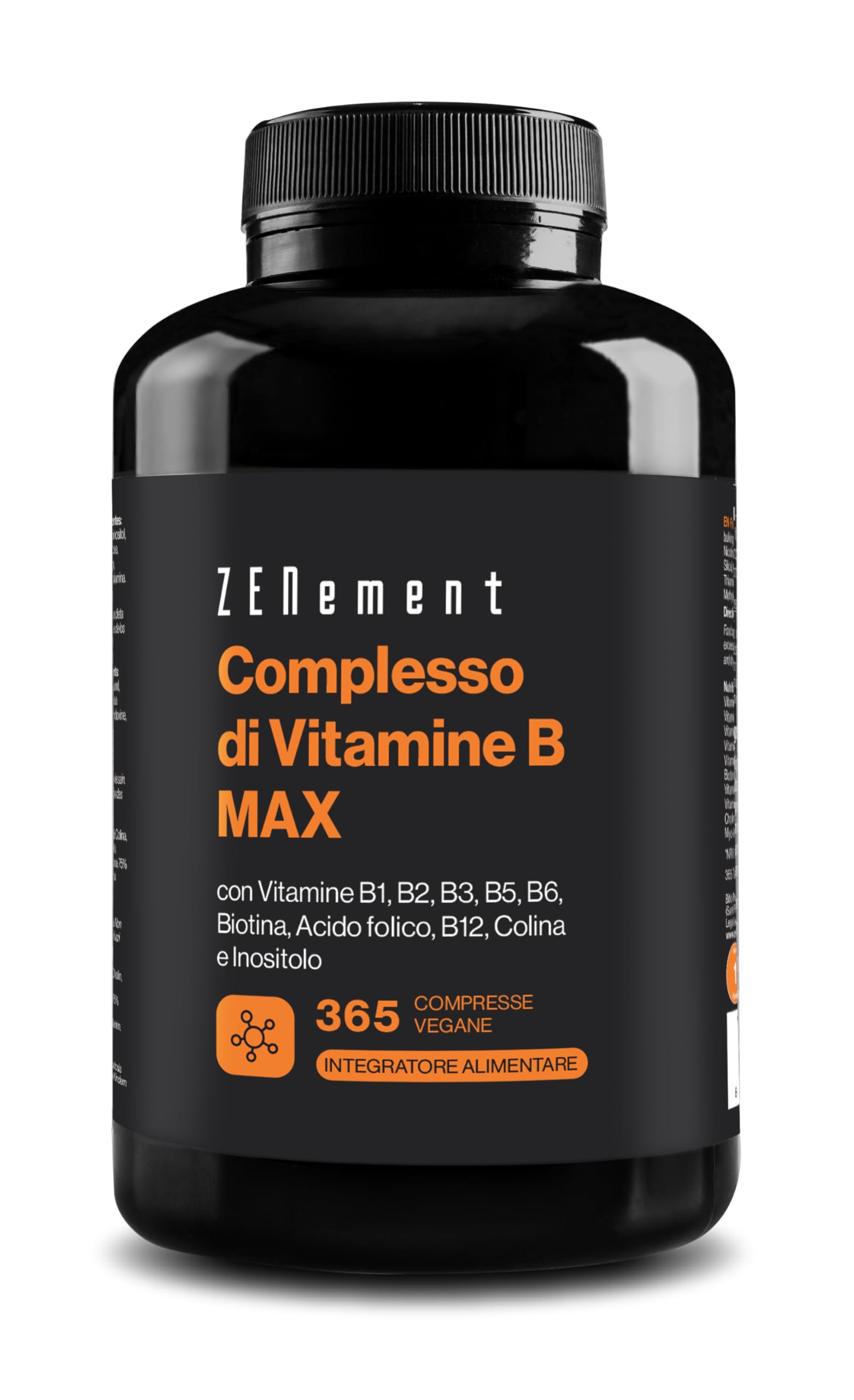 Vitamina B Complex Alto Dosaggio, 365 Compresse Vegane di Vitamine B (Scorta per 1 Anno) Vitamine Gruppo B con Biotina, Vitamina B6, B9, B12, B1, B2, B3, B5, Multivitaminico Gruppo B