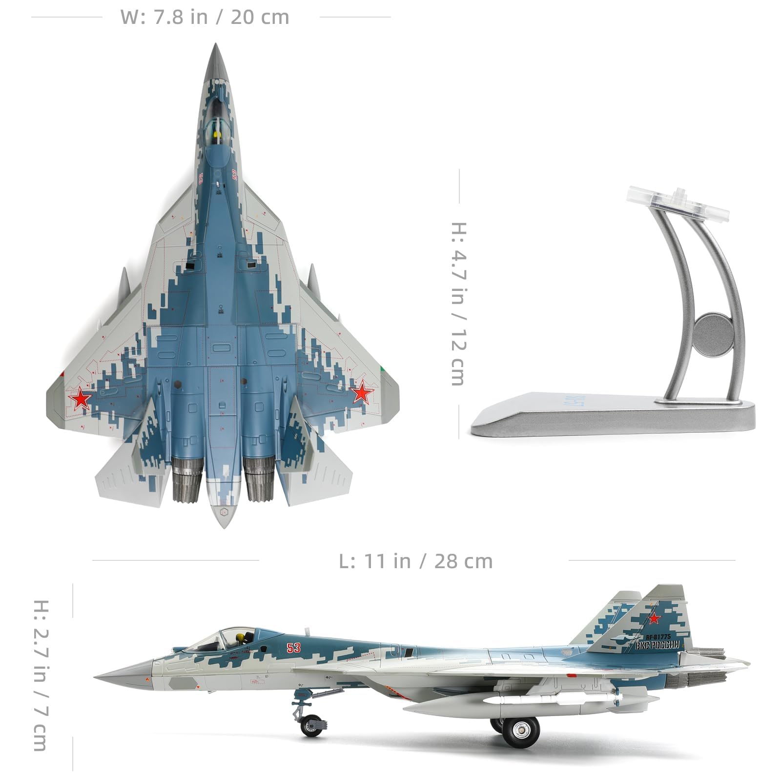 Amazon.co.jp: Vizbello Sukhoi SU-57 Felon 1/72 ダイキャストメタル