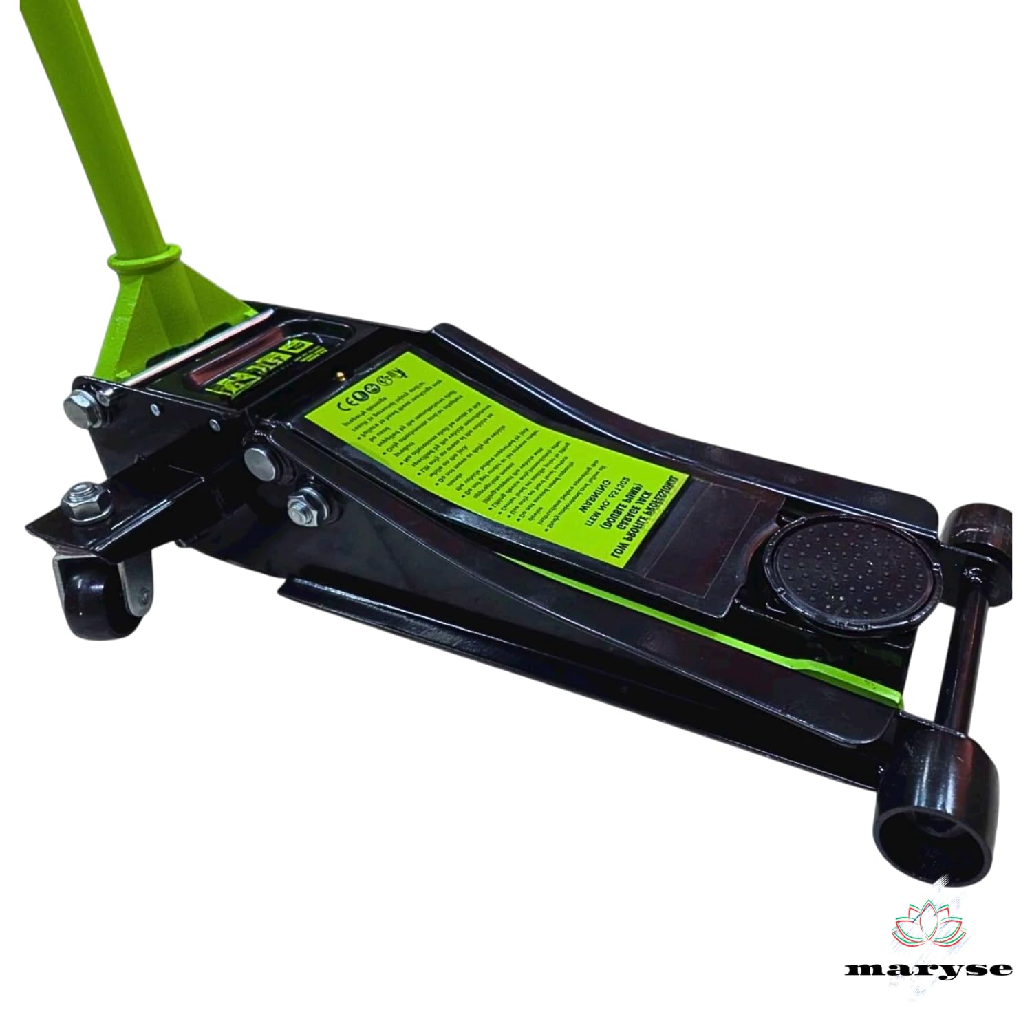 Cric Sollevatore Idraulico Professionale 5 Tonnellate (5000 Kg) | Martinetto a Carrello Robusto con Doppio Pistone Rapido | 2 Ruote Bidirezionali per Manovre Facili | Ideale per Auto, SUV, Furgoni