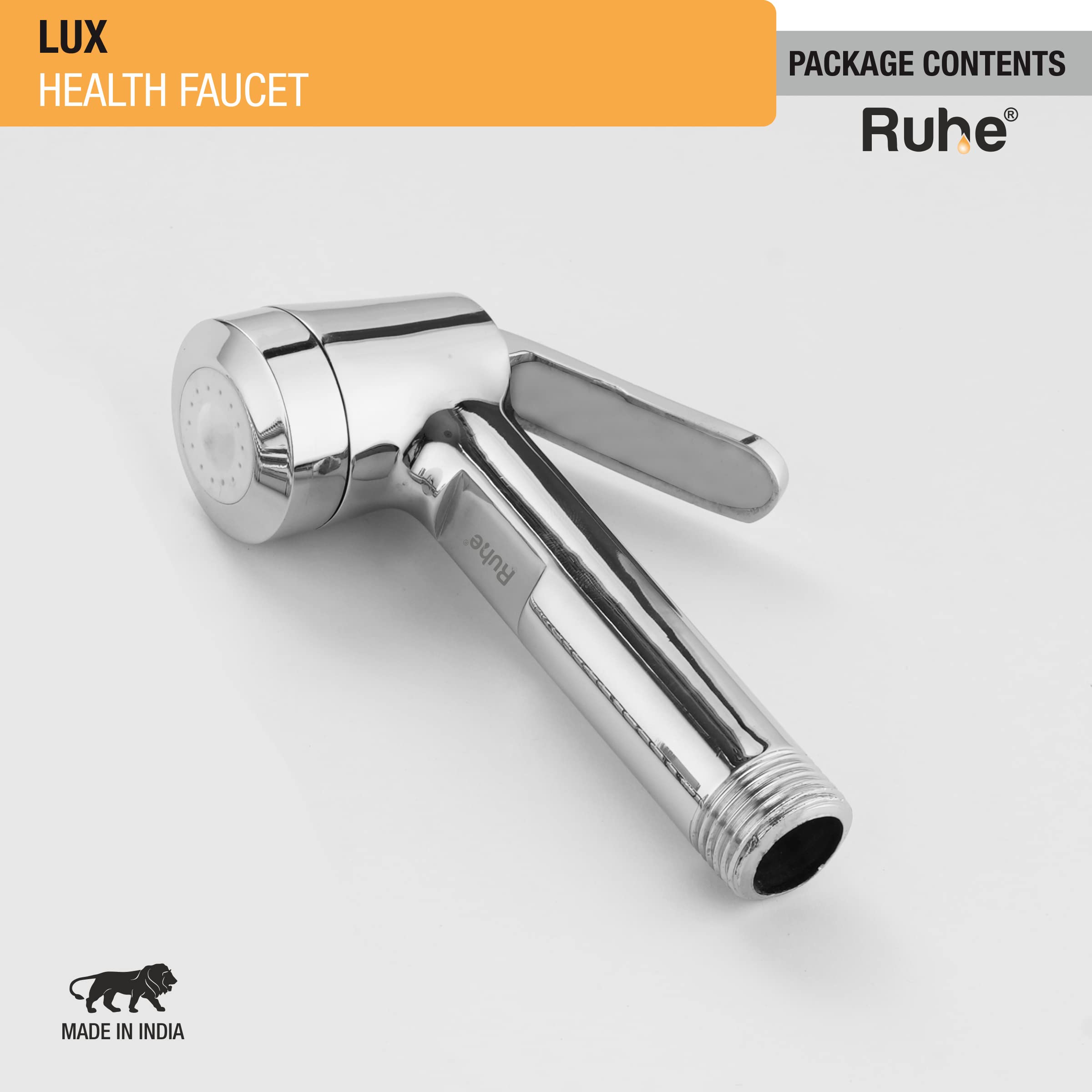 Ruhe Lux Brass Health Faucet - Chrome Finish -4