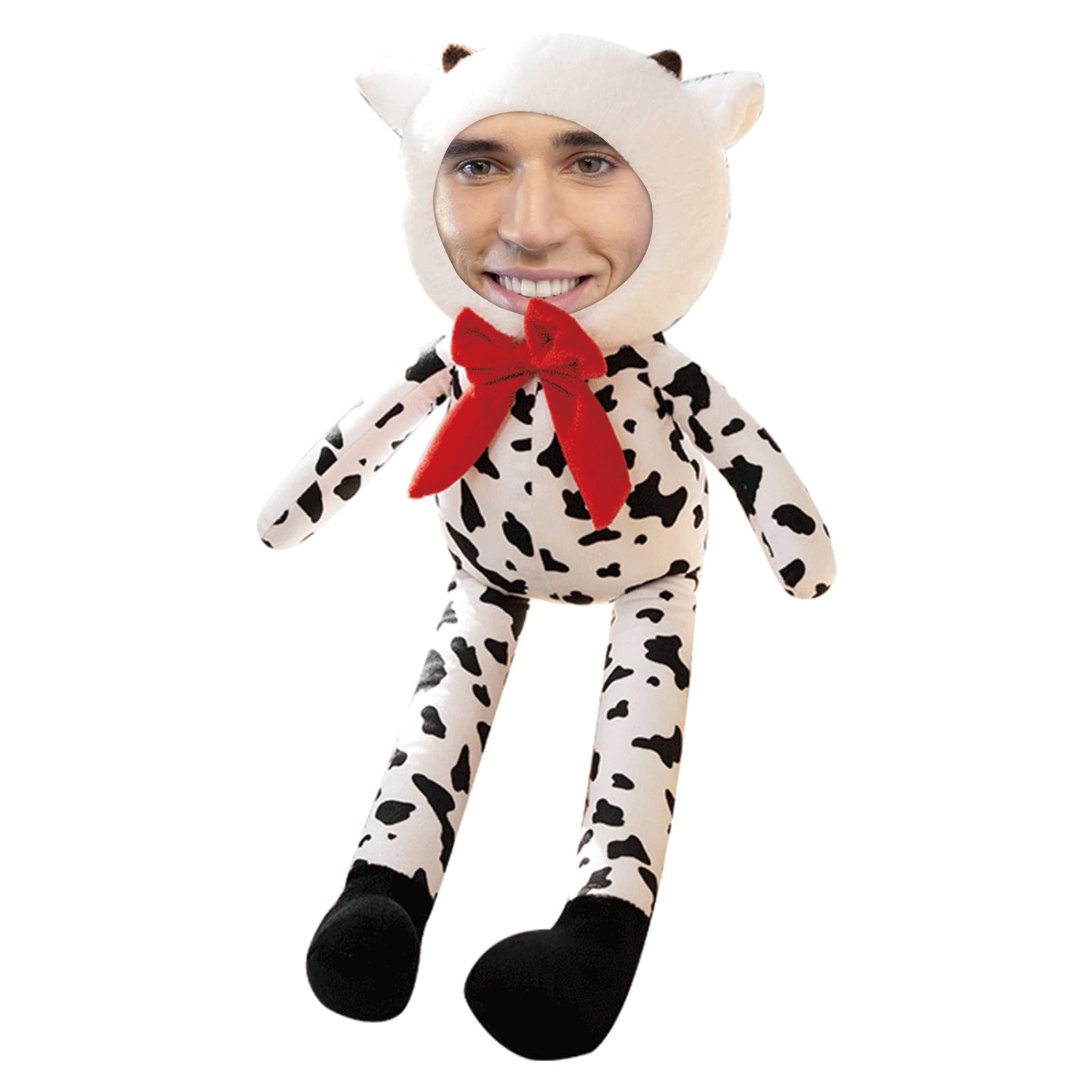 Passen Sie Ihr Gesicht Foto Plüschtier - Personalisierte Lange Beine Plüsch Puppen, Geschenke für Geburtstage, Valentinstag, Weihnachten (Long Legged Bull)