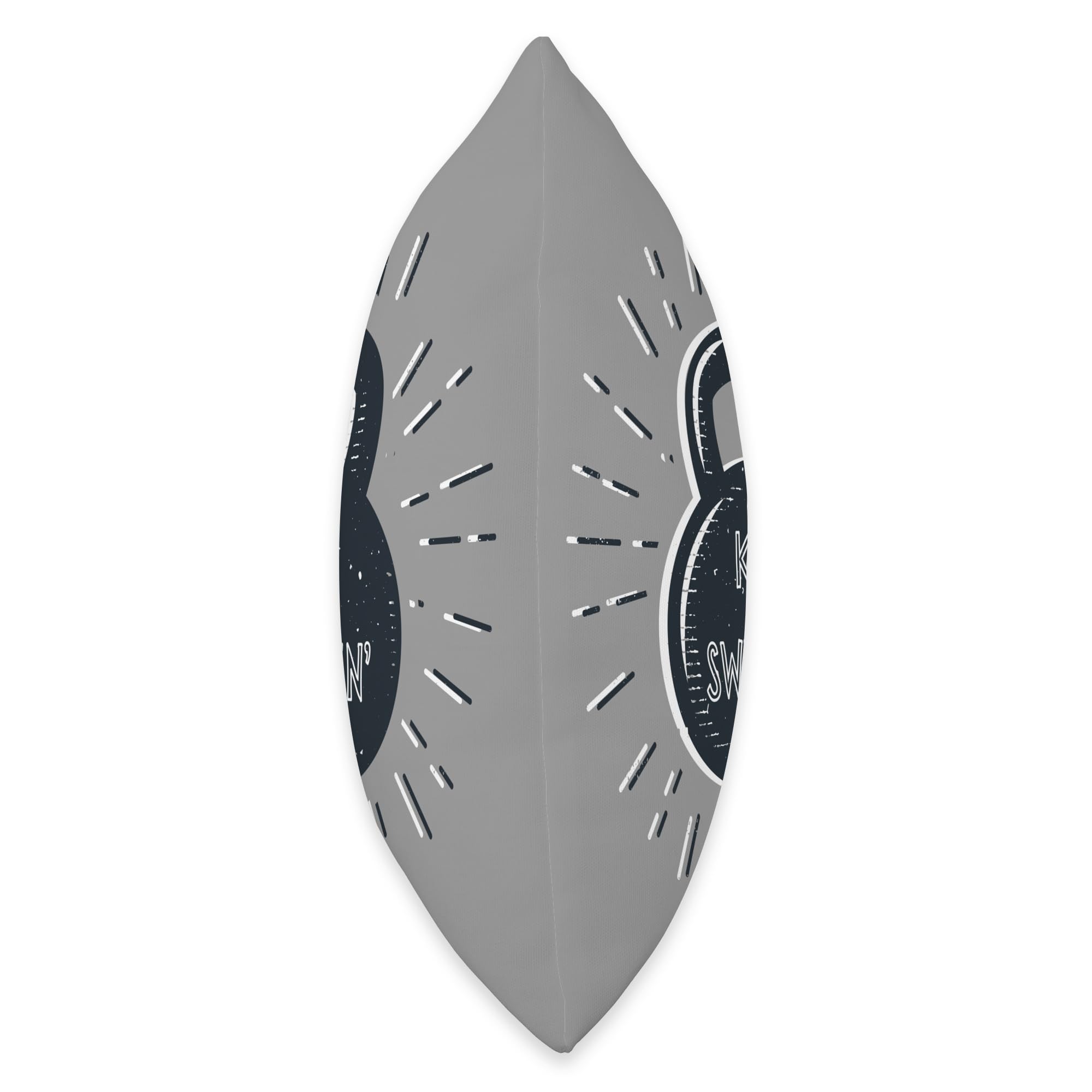 Kettlebell Stronger Every Day Keep Swingin Burnt Orange Throw Pillow