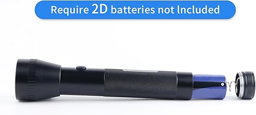 Miniatura 8 de Hilngav Linterna LED 2D resistente, ultra brillante, 600 lúmenes, modo único, aluminio, linterna de metal resistente para exteriores y cortes de