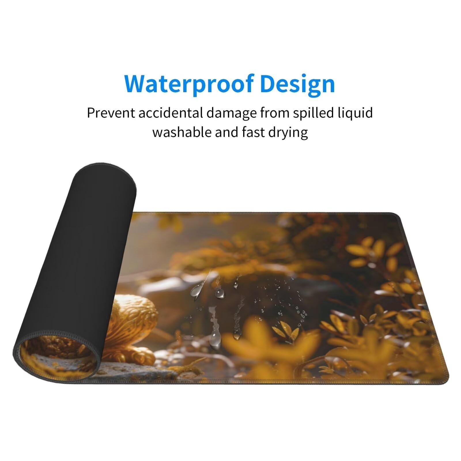 Tappetino Mouse, Tappetino Mouse Gaming Grande XXL 1500x800x3mm Tappetino Scrivania Mouse Pad, Base in Gomma Antiscivolo, Bordi Cuciti,Lavabile, Mousepad per Ufficio e Gaming (Rana Zhaocai) R-750