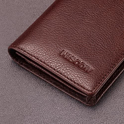 Image of HISCOW Business Card Holder with Large Compartment - Full Grain Leather