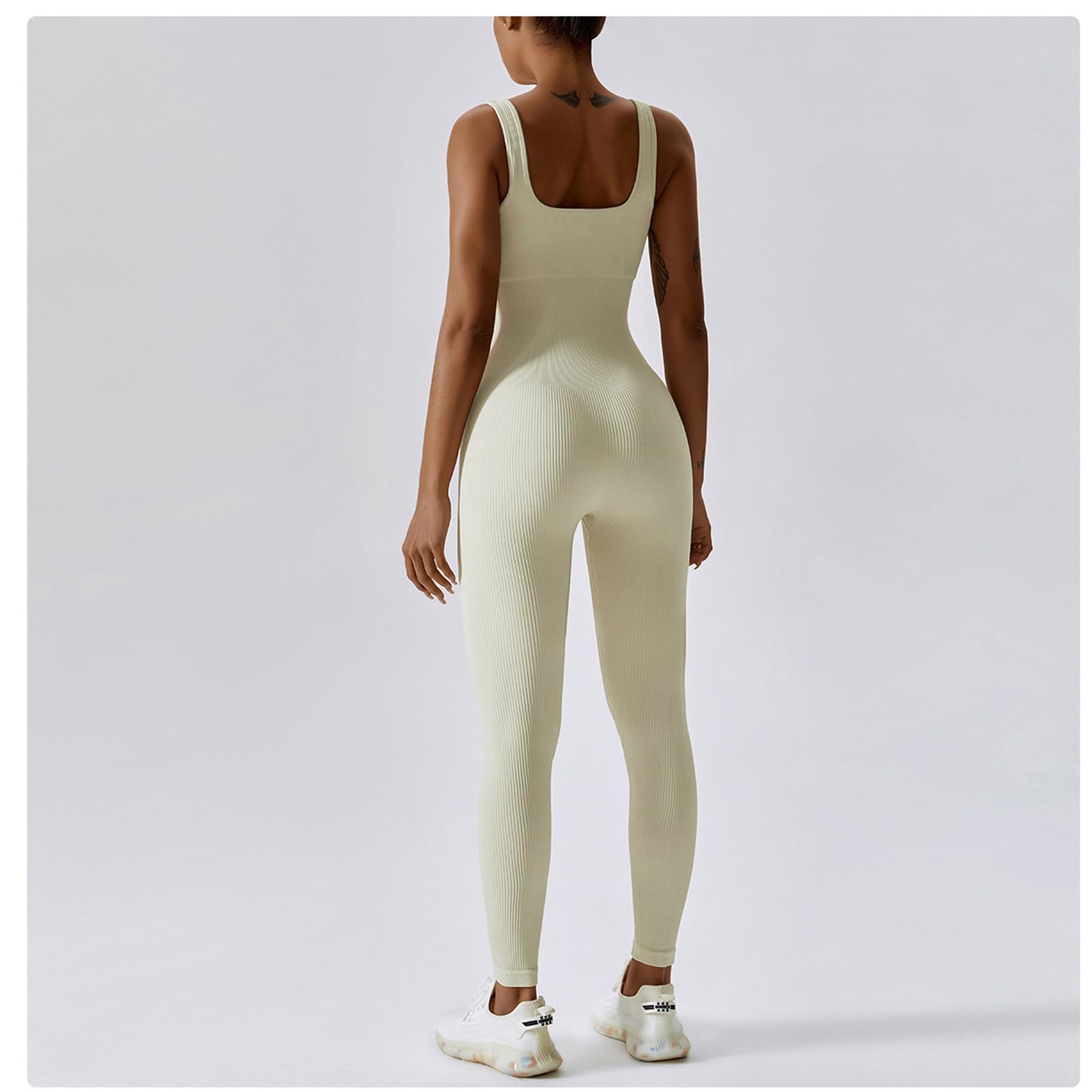 Mujeres Sexy de Yoga Gimnasio Unitard brotard Damas otoño de otoño Trajes de Invierno Apricot-L