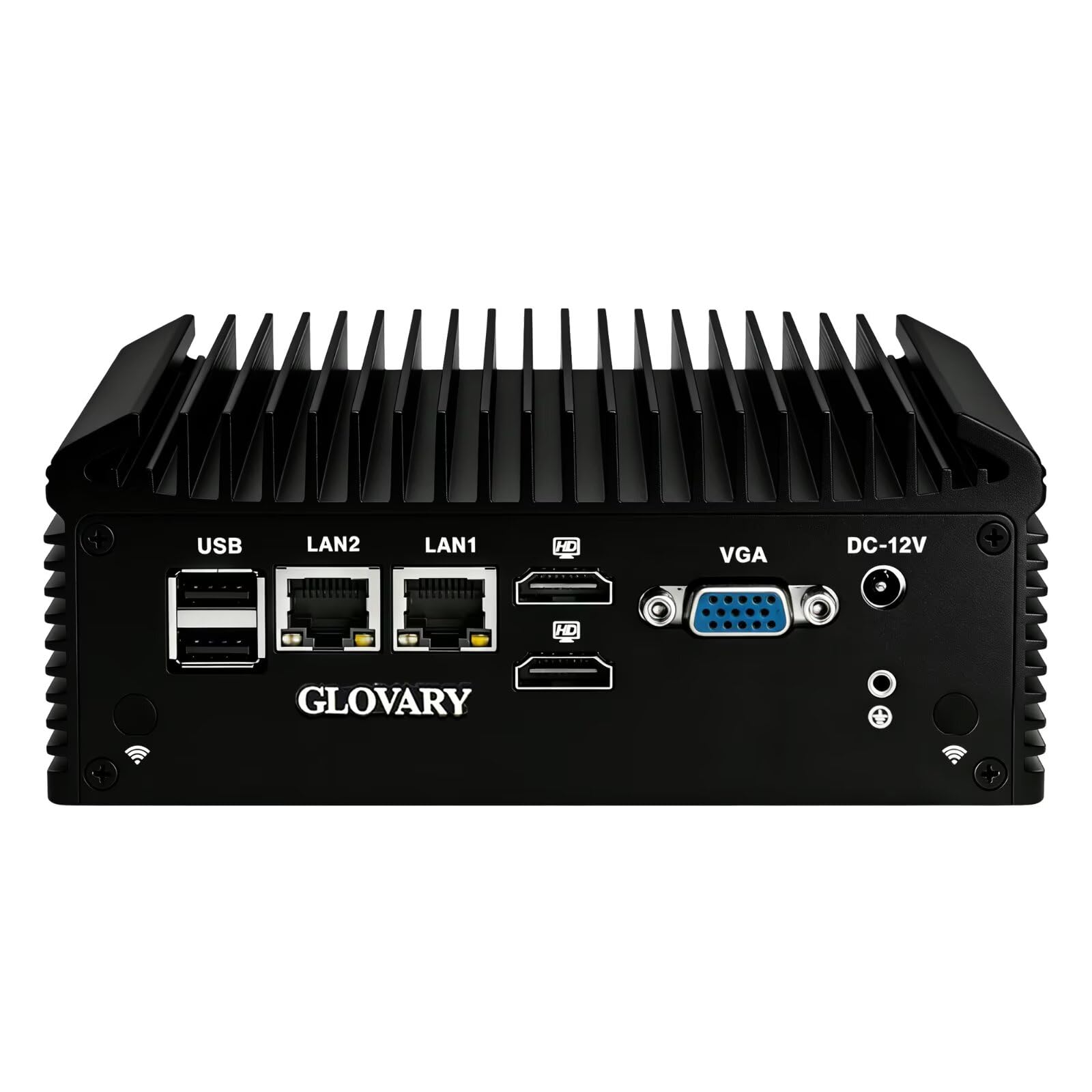 Mini PC Lüfterlos N150 (N100 Upgrade), DDR4 8GB RAM 128GB NVMe SSD, 2 Gigabit LAN Lüfterlos Industrie PC, Linux Fanless Desktop Computer, 4 x RS232 COM, 4USB3.0, 2USB2.0, Auto Power On