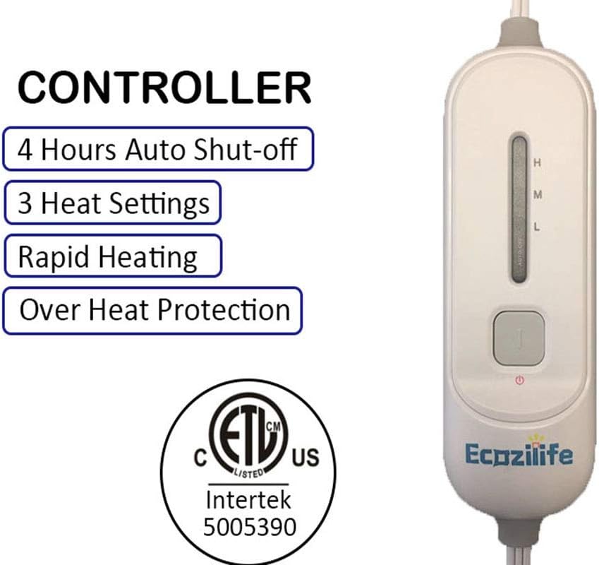 Review Ecozilife Heated Throw Blanket Electric Sherpa and Flannel