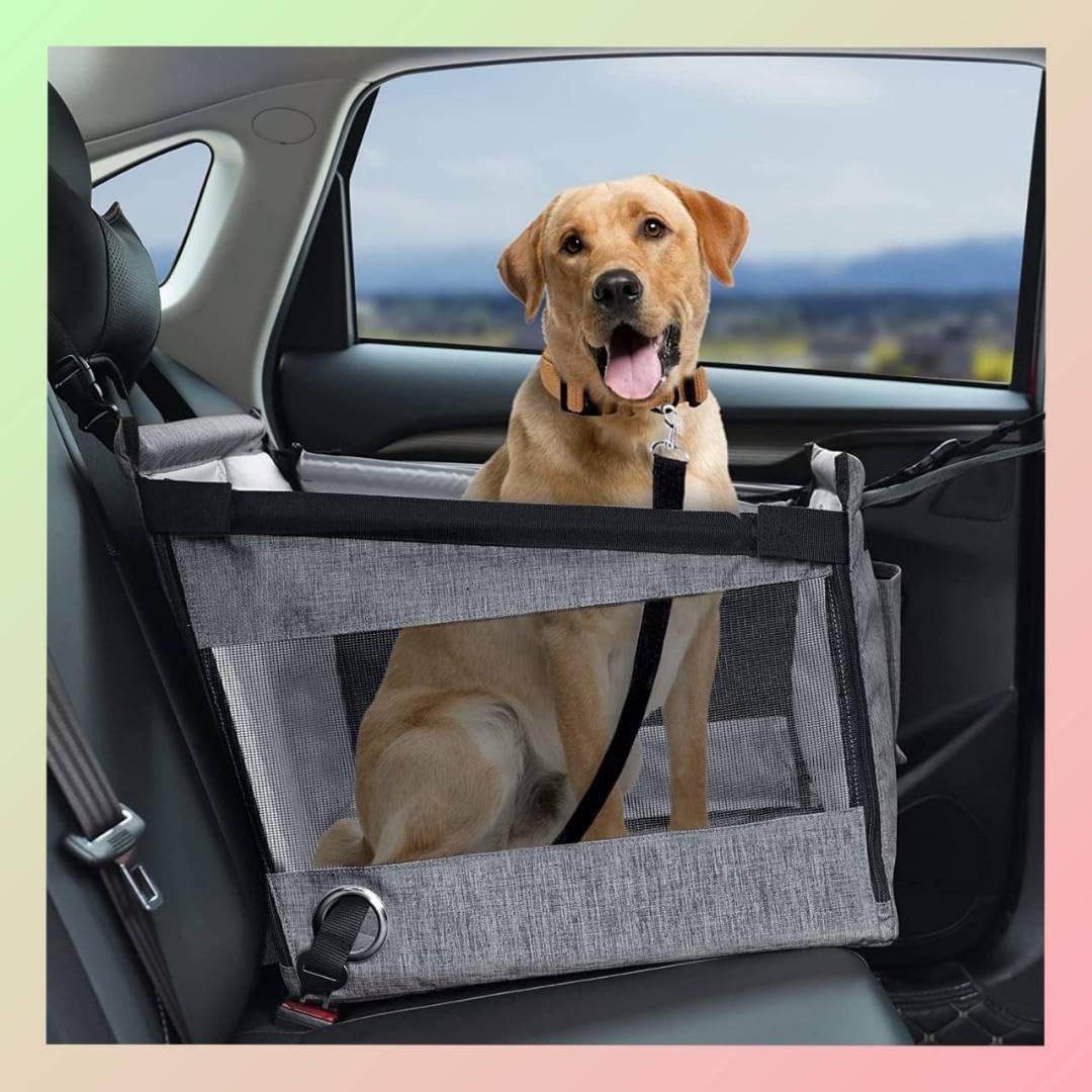 ☆ペット用ドライブボックス 車用ペットシート 折り畳み式 飛び出し防止 Amazon | SlowTon 犬 猫 ペット用ドライブボックス 、折り畳み式