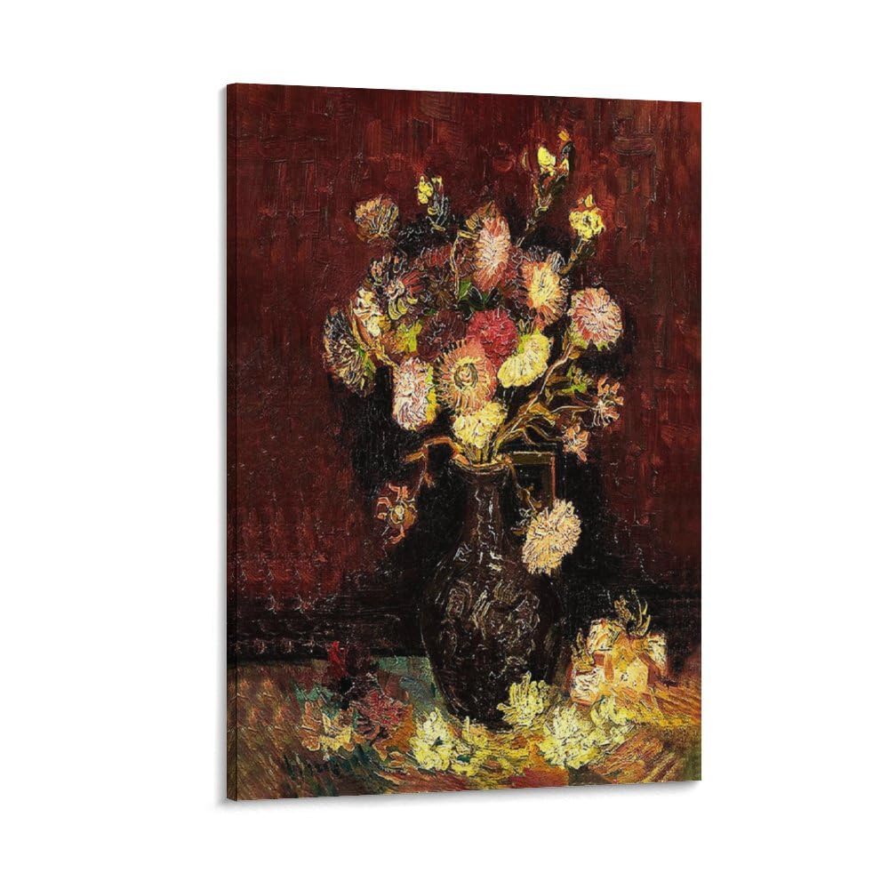 絵画花瓶 ゴッホ 「花瓶のヤグルマギクとケシ」 [14031427]のアート作品