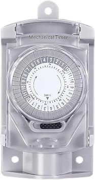 24 Hour Heavy Duty Mechanical Timer Switch with 30 Minutes Intervals