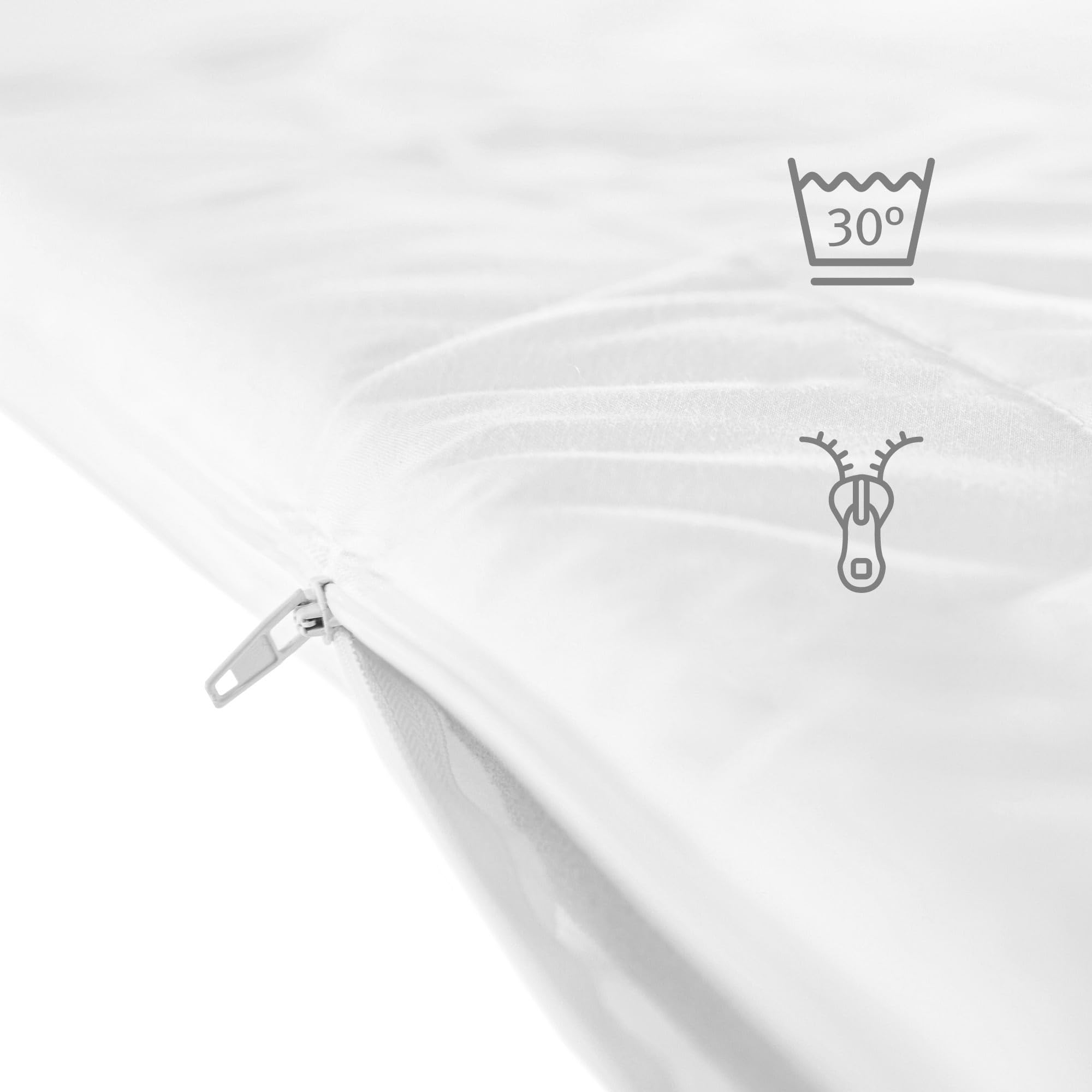 roba Materassino per Bambini e Neonati per Box Quadrato 100 x 100 cm, Fodera Trapuntata, Rimovibile e Lavabile, con Zip, Imbottito, Bianco