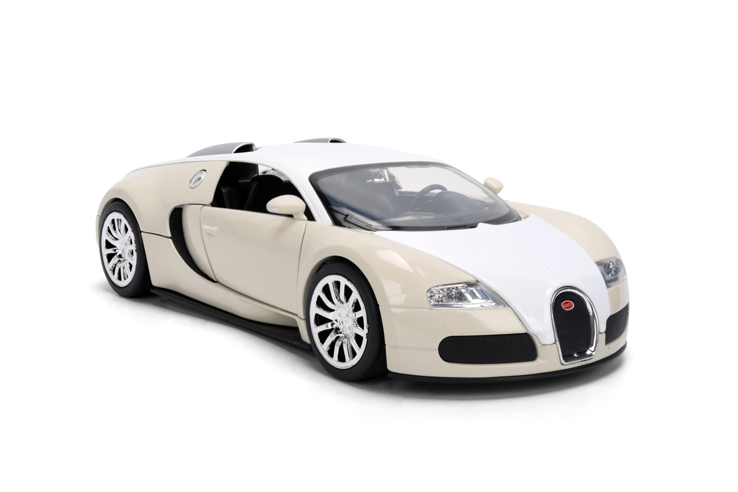 Jada Fast & Furious 2011 Bugatti Veyron - Druckguss-Modellspielzeug im Maßstab 1:24 - Türen zum Öffnen und Haube - für Sammler und Enthusiasten ab 8 Jahren - Weiß