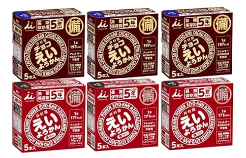 井村屋 えいようかん チョコえいようかん 2種30本セット アソートセット 賞味期限5年以上保証 栄養かん 備蓄 常温保存 保存食 栄養食 備蓄食品 災害時 羊羹 (煉3箱+チョコ3箱)