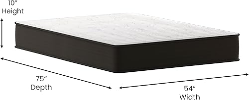 Miniatura 2 de EMMA + OLIVER Drift - Colchón híbrido de 10 pulgadas, espuma de alta densidad y resortes ensacados en una caja, espuma certificada CertiPur-US,