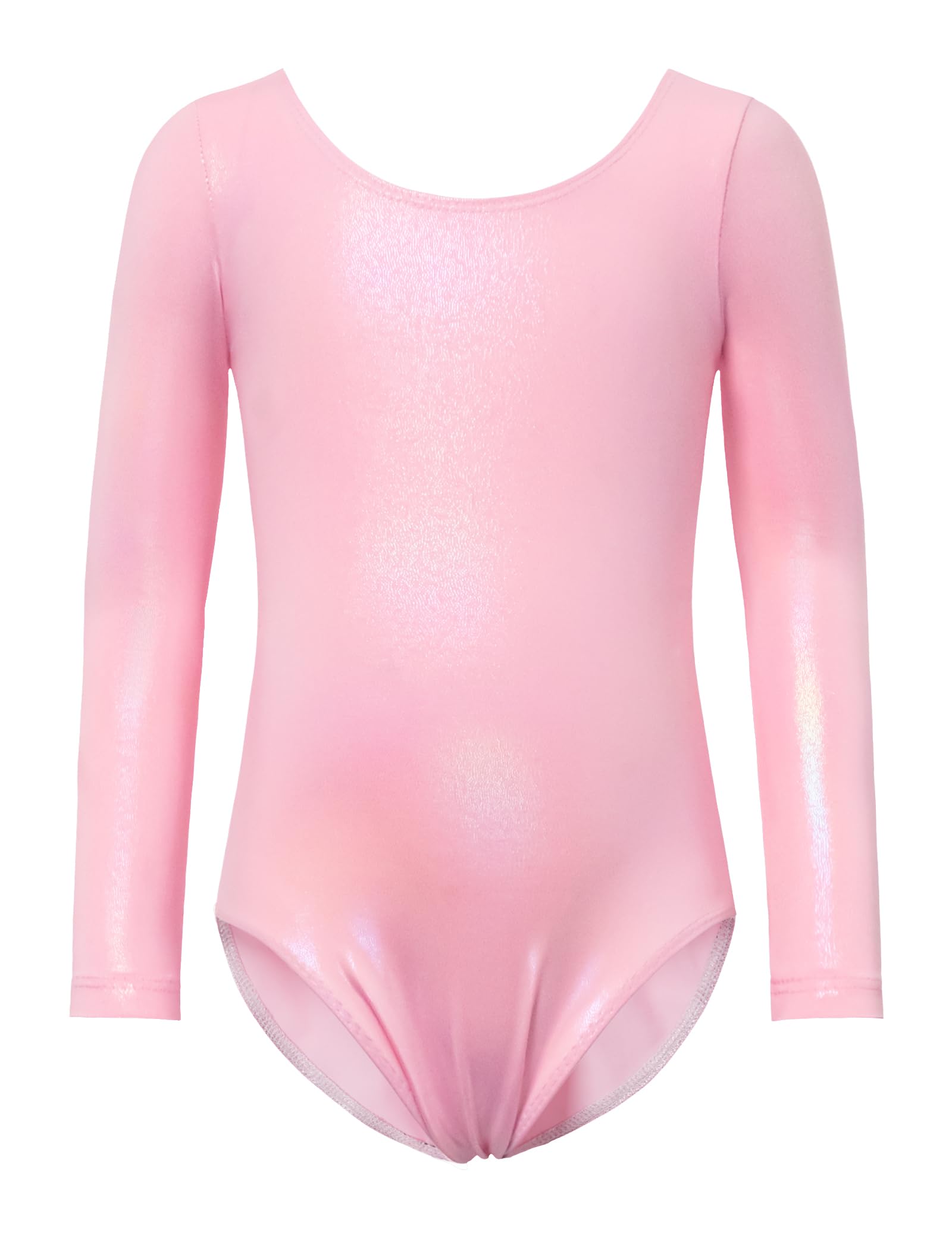 Nokecina Gymnastics Leotard for Girls Long Sleeve Tumbling Outfit Sparkly Athletic Dance Bodysuit Size 2-12 Years Old