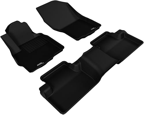 3D MAXpider Tapete Kagu de ajuste personalizado (negro) compatible con Mitsubishi Outlander Sport 2011-2026 - Juego completo