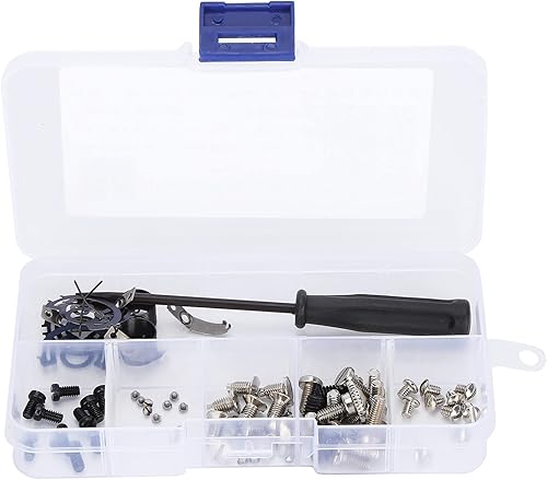 TOPINCN Tornillo de costura, sujetadores de metal múltiples tipos de fácil reemplazo de la placa de aguja Tornillos de desgaste para máquinas