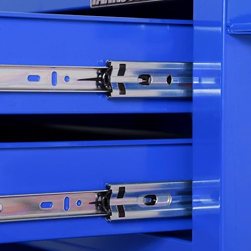 Miniatura 4 de Caja de herramientas de acero con ruedas de 5 cajones (TZ35 azul)