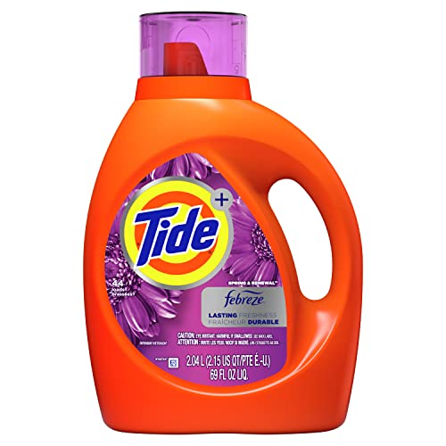 Tide Plus Febreze Freshness Spring & Renewal He Turbo Clean Liquid Laundry Detergent, 69 Fl Oz, 44 Loads #TOP14