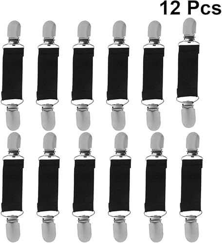 Miniatura 9 de NUOBESTY Soporte para sofá, 6 pares de correas ajustables para sábanas, cierre de sábanas, tirantes elásticos con pinzas para fundas de colchón,