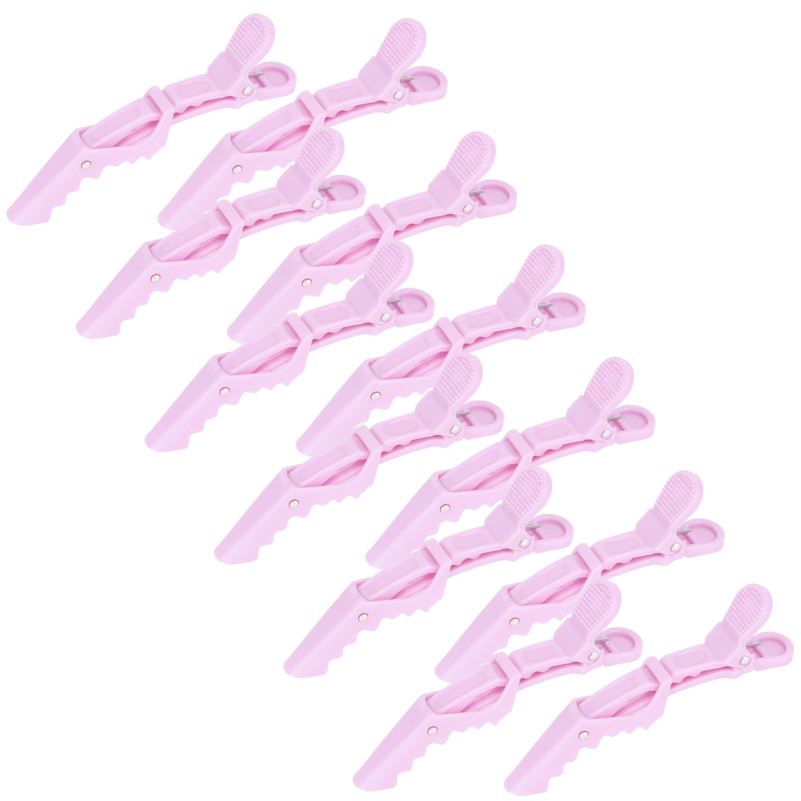 YISSION 12 Pcs Light Pink Alligator Hair Clips for Styling Sectioning Makeup Large Duck Billed Hair Clip No Crease Alligator Hair Barrettes for Thin Thick Hair Styling Accessories for Women Girls