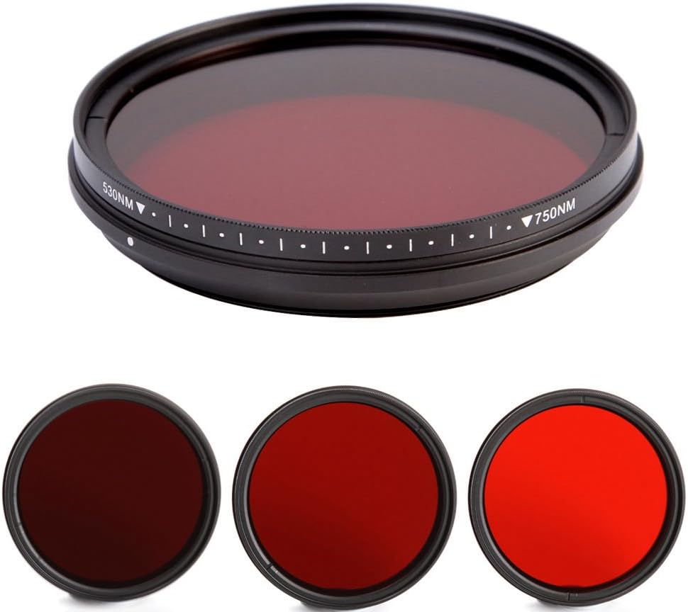 62MM 6in1 Adjustable Optical Infrared IR Pass XRay Lens