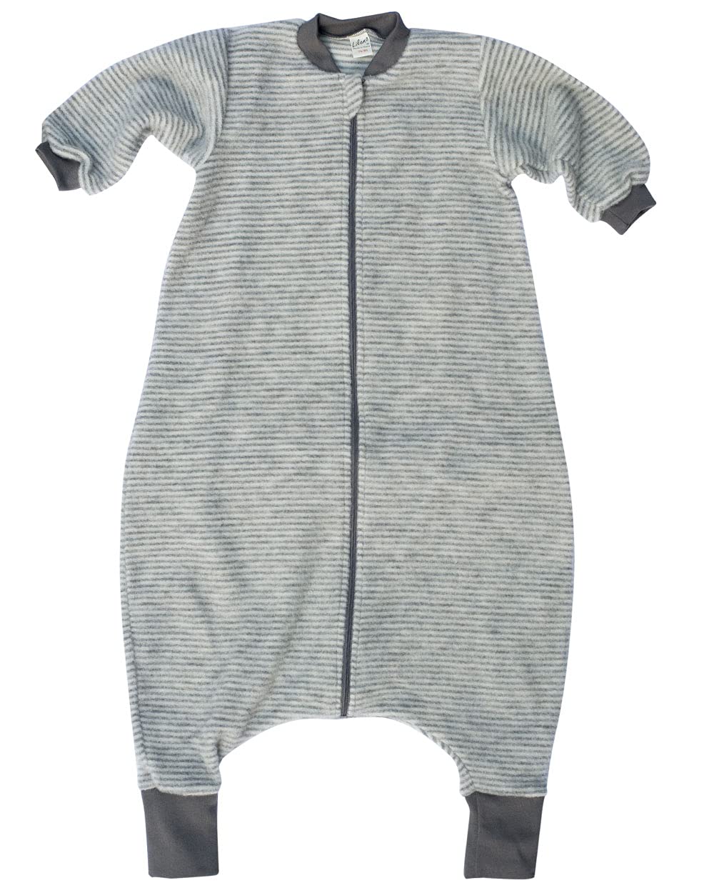Lilano, Merino Flausch Schlafsack mit Fuß, 100% Wolle (KBA) (Hellgrau/Natur, 86-92)