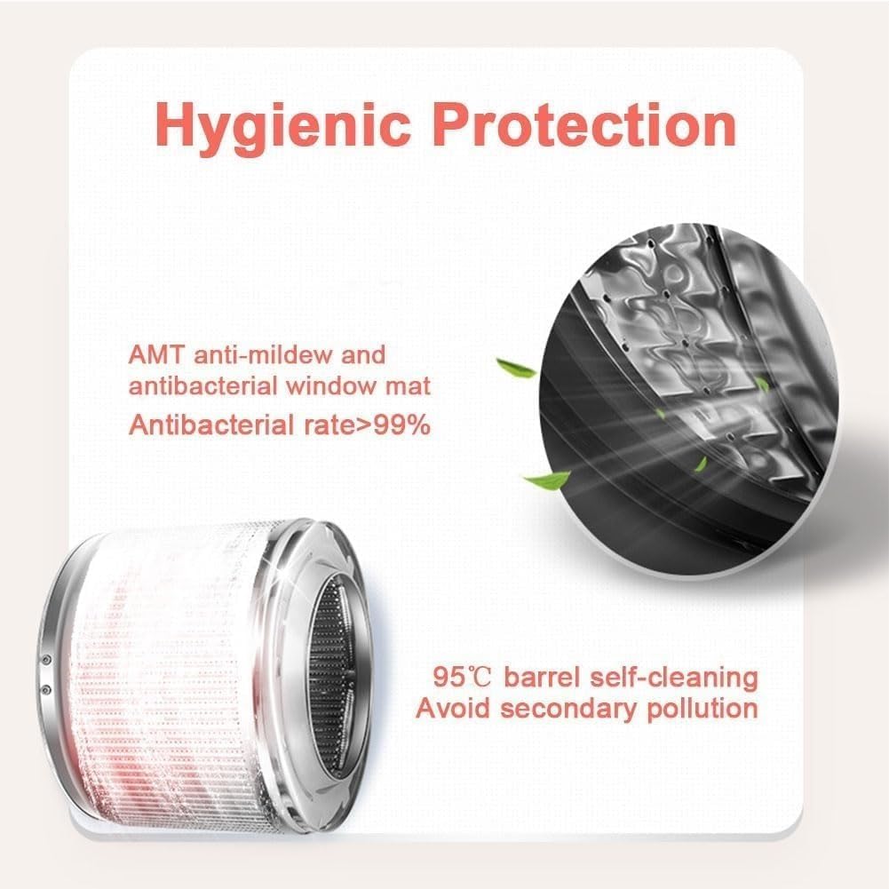 Mini Washer and Dryer Combo, Wall Mounted Laundry Machine and Drying, 3KG Automatic Washing Machine, Tumble Laundry, for Apartment Hotel.