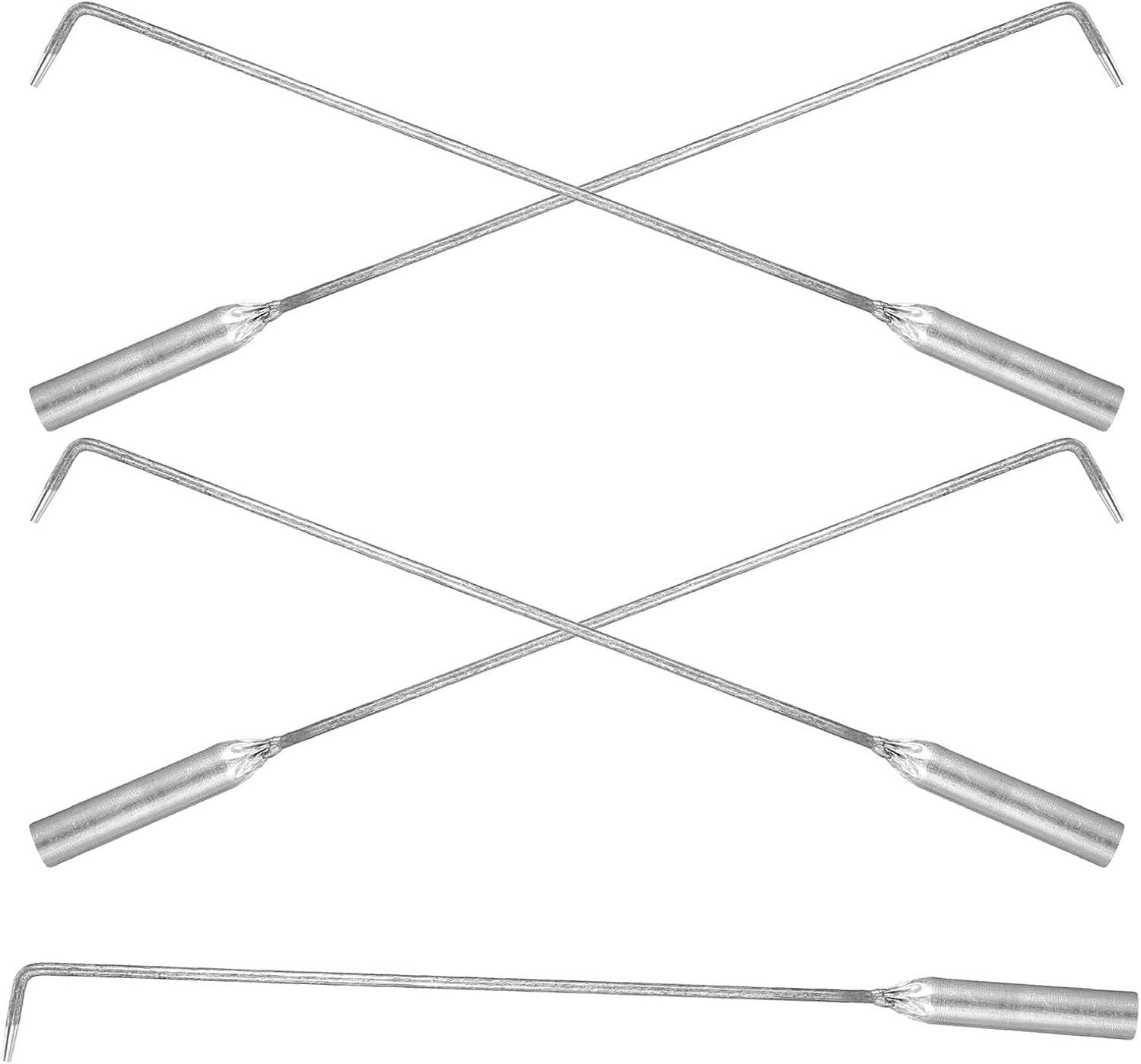 5pcs Stainless Steel Fireplace Poker with Hook Design, 20 Inch Handle