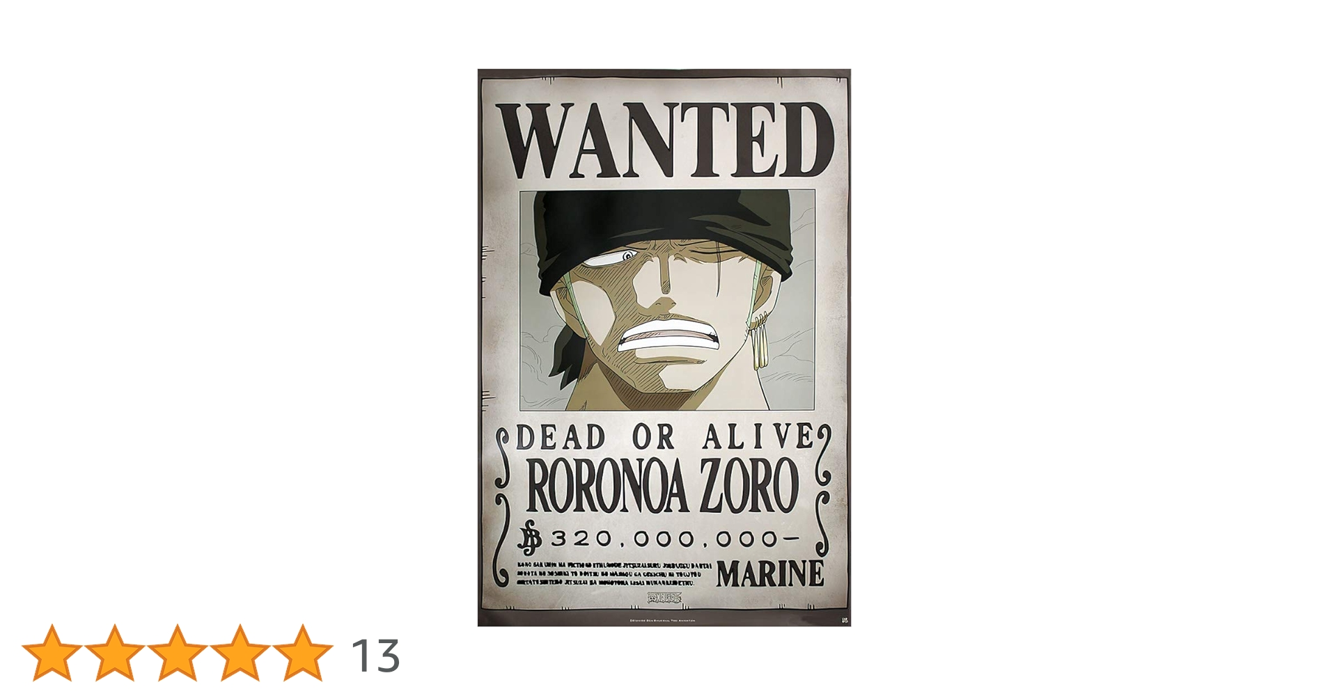 ワンピースポスター Amazon.co.jp: ABYstyle - ワンピース - ポスター Wanted Zoro