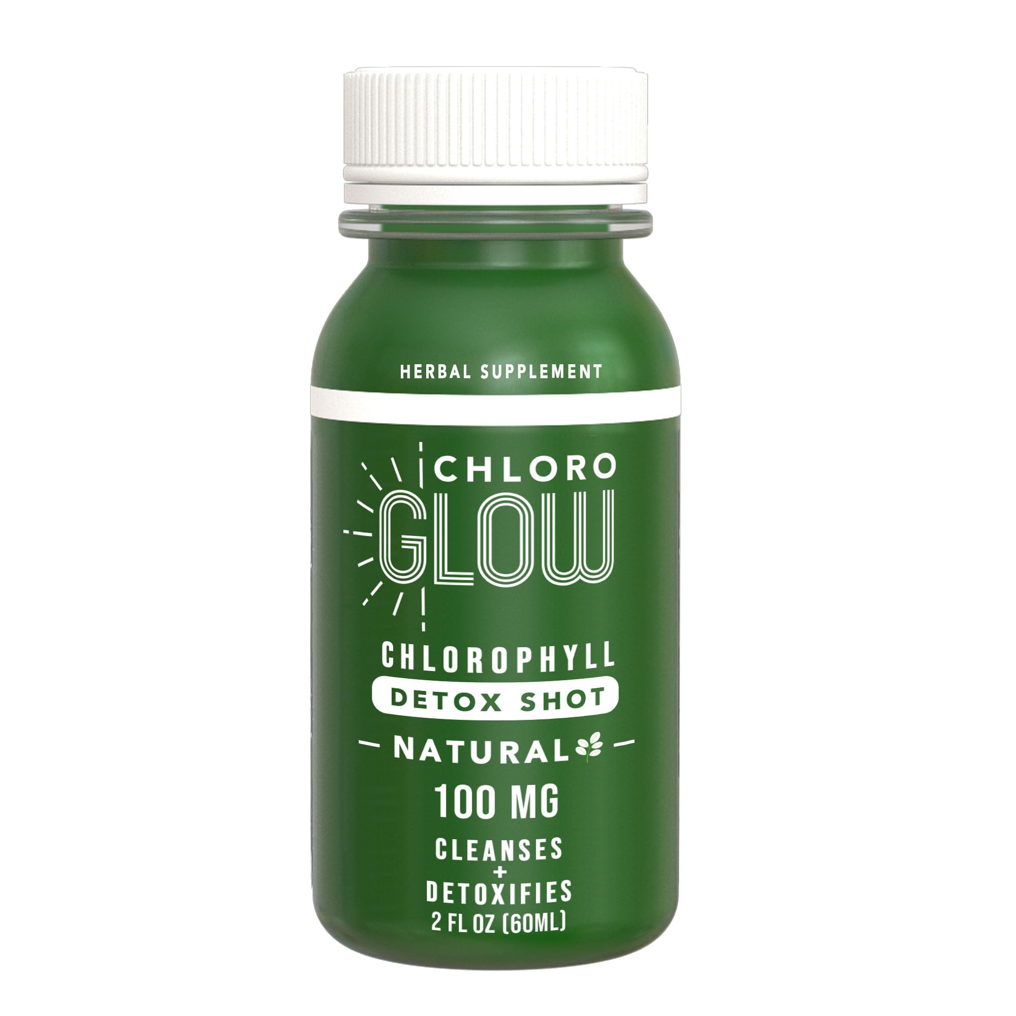 Chloroglow Chlorophyll Detox Shots | All Natural & Organic Plant Based Pre-Mixed Drink to Boost Your Immune System | Cleanses & Detoxifies (1 Pack)