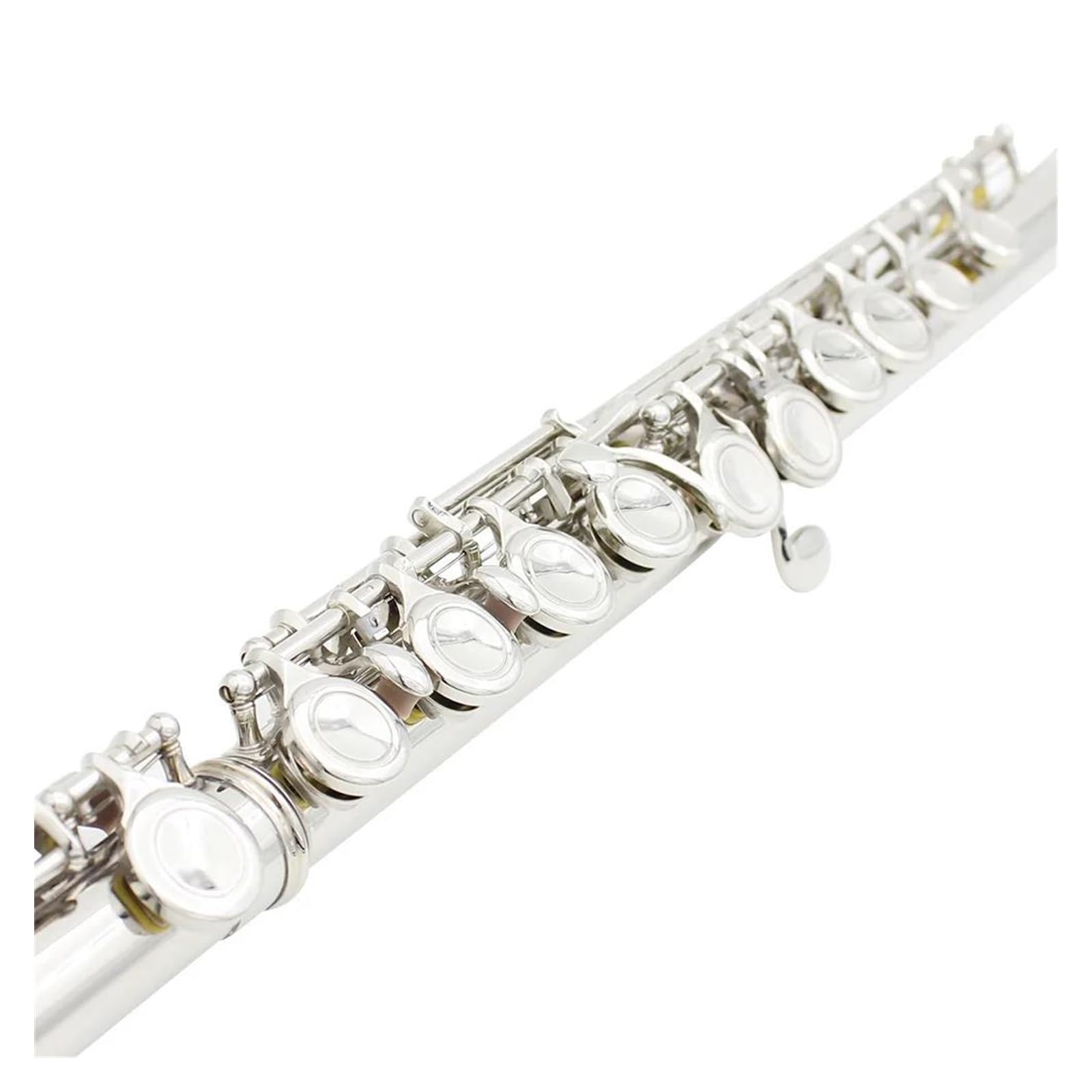 Flauto Traverso Professionale In Do A 16 Fori Placcato Argento Con Scatola E Guanti Flauto Standard