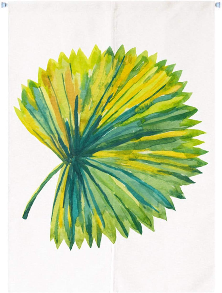 現代の植物布カーテンカスタムバスルームグリーンポーチ仕切り北欧ハーフカーテン寝室の庭 85センチ 90センチ 日本正規代理店品