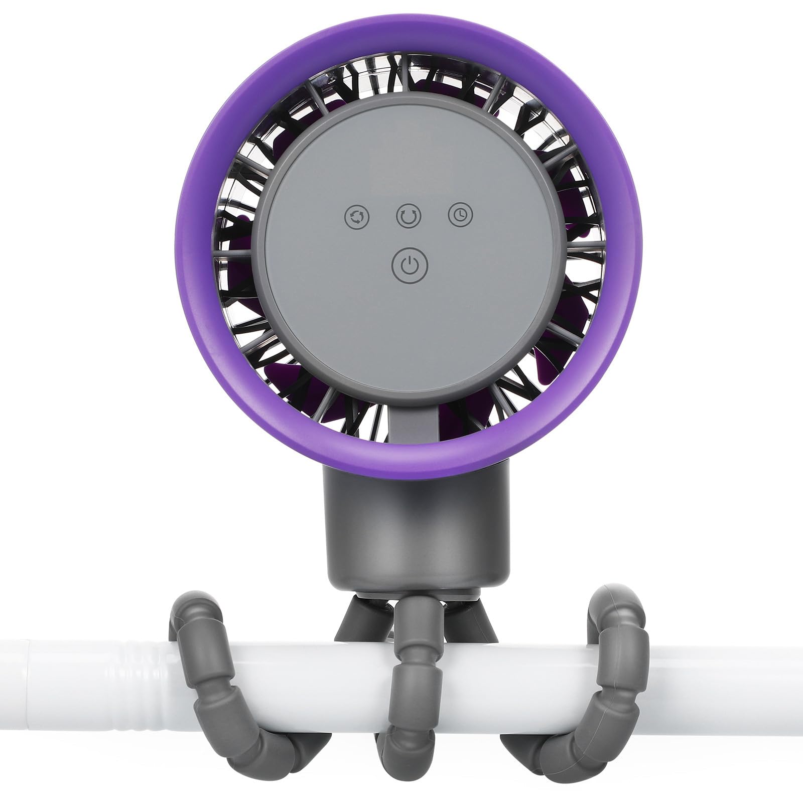KESYOO Ventilatore portatile ricaricabile per passeggino con clip abs e opzioni di ricarica multiple per uso domestico e pisolino
