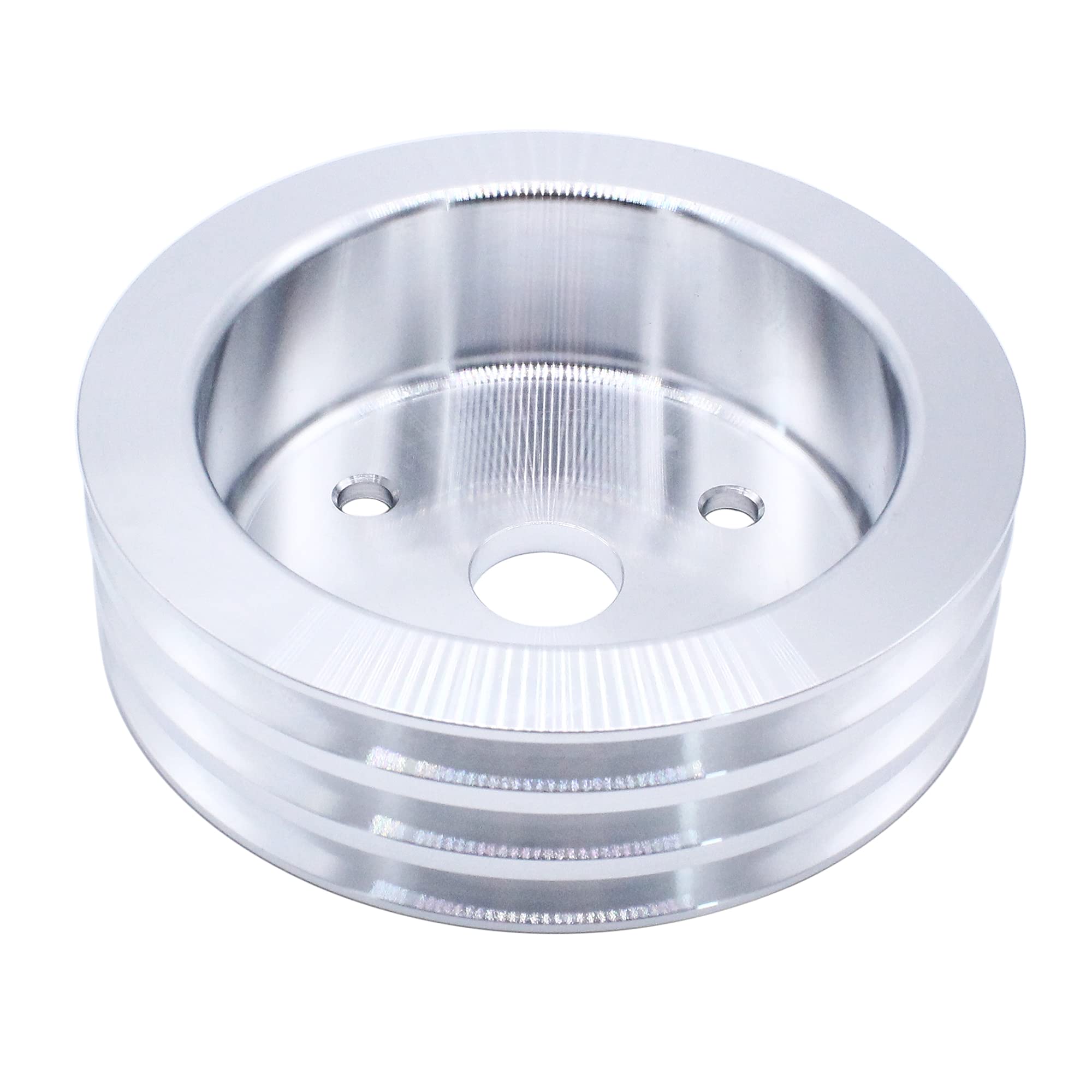 A-Team Performance Short Water Pump Single-Groove Aluminum Crankshaft Pulley Compatible With Small Block Chevrolet 262 302 400 - Southwest Performance Parts - View #4