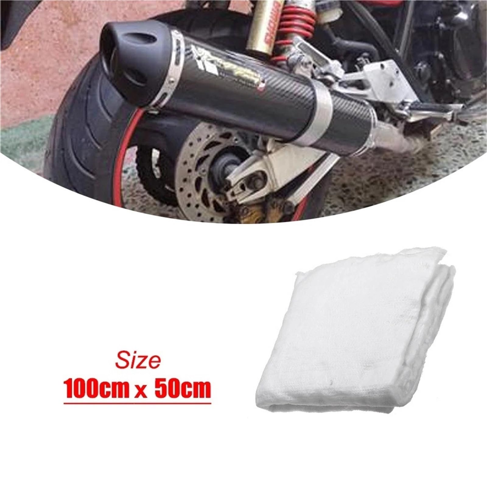 Motorrad-Auspuffrohr Schalldämpfer Baumwolle 6mm Wärmedämmung Baumwolle Fiberglas Nadelfilz Fiberglas Verpackung dschalldämpfer Endrohre