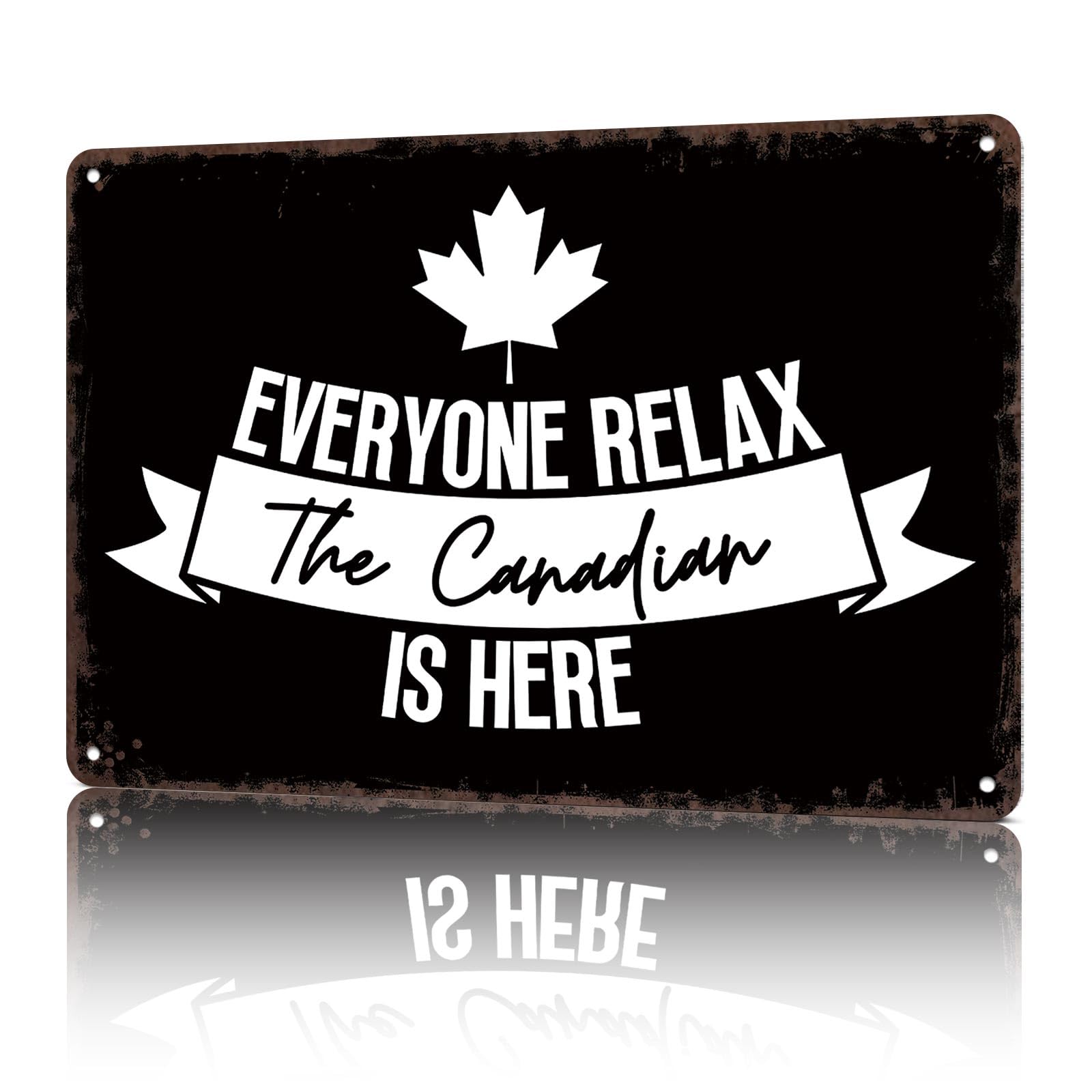 KWQDOZF Funny Metal Sign Canadian Slogan Vintage Tin Signs Poster For Home Room Bedroom Office Decor 8x12inch