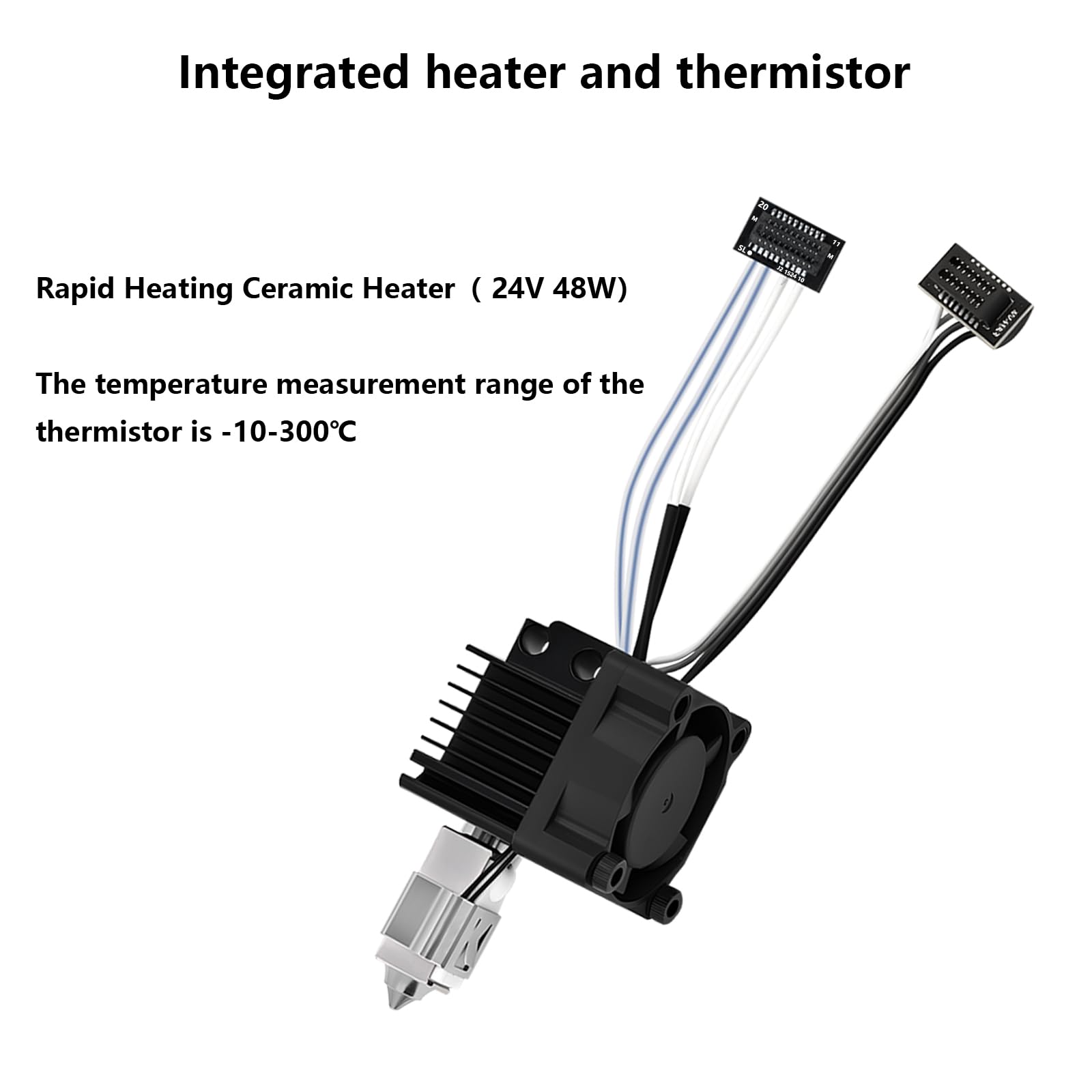 Hotend Complet Pour Imprimante 3D Bambu Lab P1P/P1S - Chauffage Céramique 48W, Buse Acier Trempé 0.4mm
