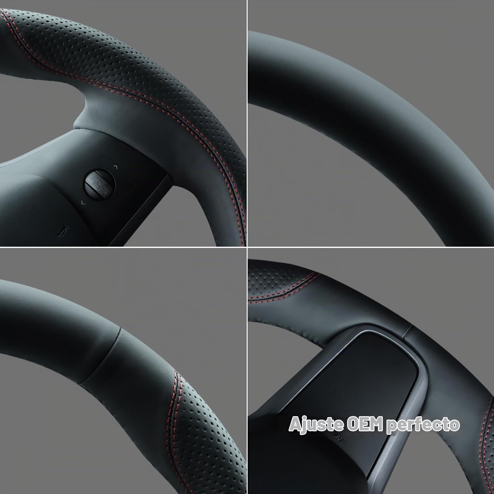 MEWANT - Funda de Volante Cosida para Tesla Model 3 y Tesla Model Y