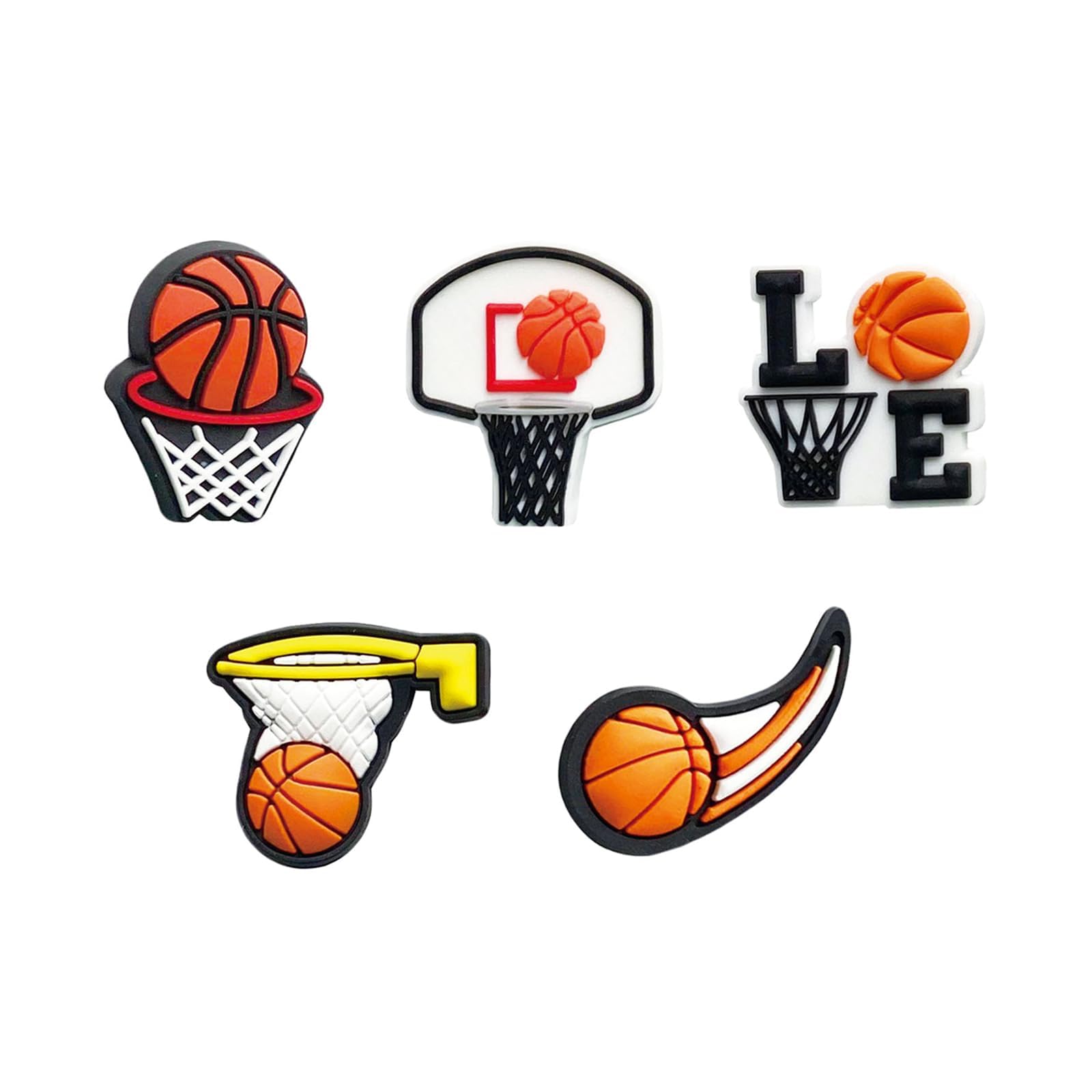 Sport Schuh Charms für Clog Armband Armband Dekoration Fußball Basketball Baseball Fußball Hockey Gymnastis Boxen Pins Zubehör Schuh Charm für Männer Frauen (25PCS Basketball)
